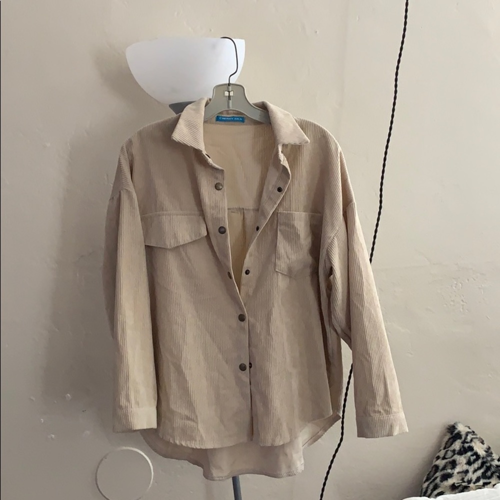 Tan/beige Shacket corduroy